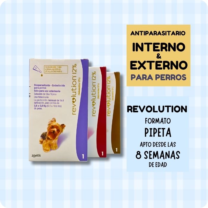 Antiparasitsario interno y externo para perros Revolution