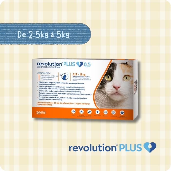 Revolution Plus Gato de 2.5 a 5kg