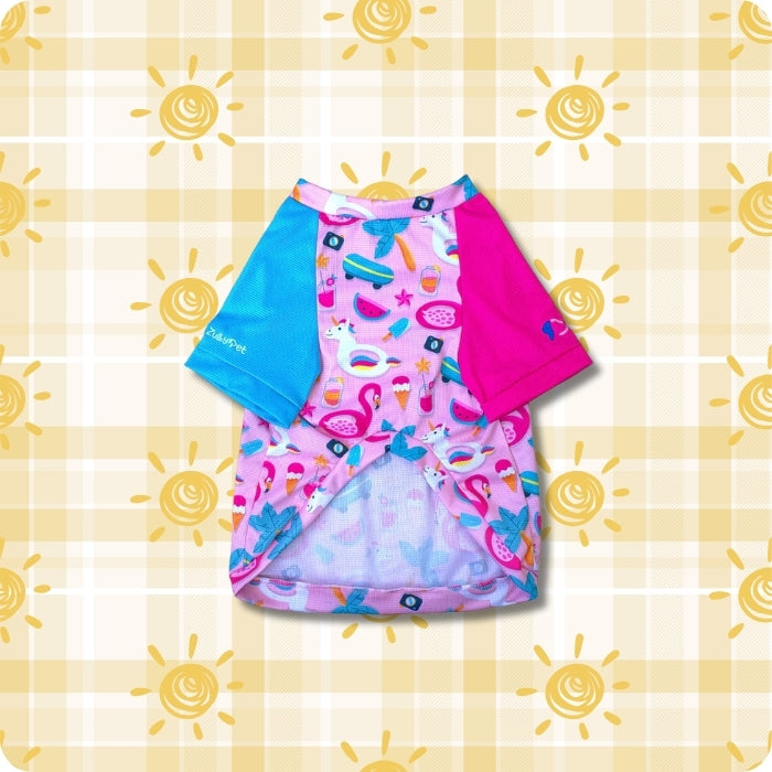 Polera para perros con filtro UV modelo Summer Delicious