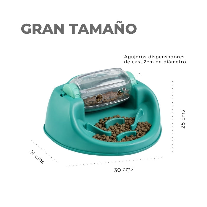 Características de la tómbola Dog Spin n' eat de Nina Ottosson. Jueguete cognitivo tipo puzzle nivel 2