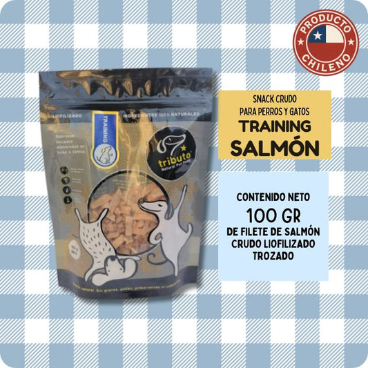 Snack crudo liofilizado Training salmón Tributo