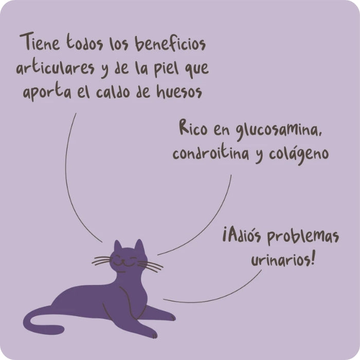 Propiedades suplemento alimenticio natural para gatos Caldo de Huesos Winga